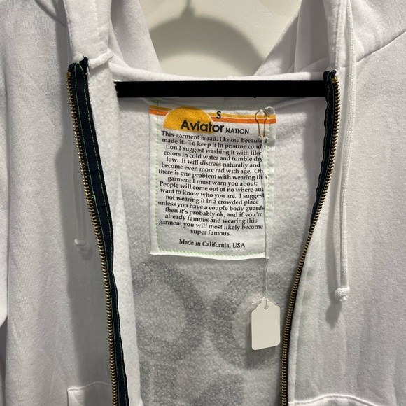 Aviator Nation “Rock and Roll”  zip-up hooded sweat jacket - Picture 8 of 10